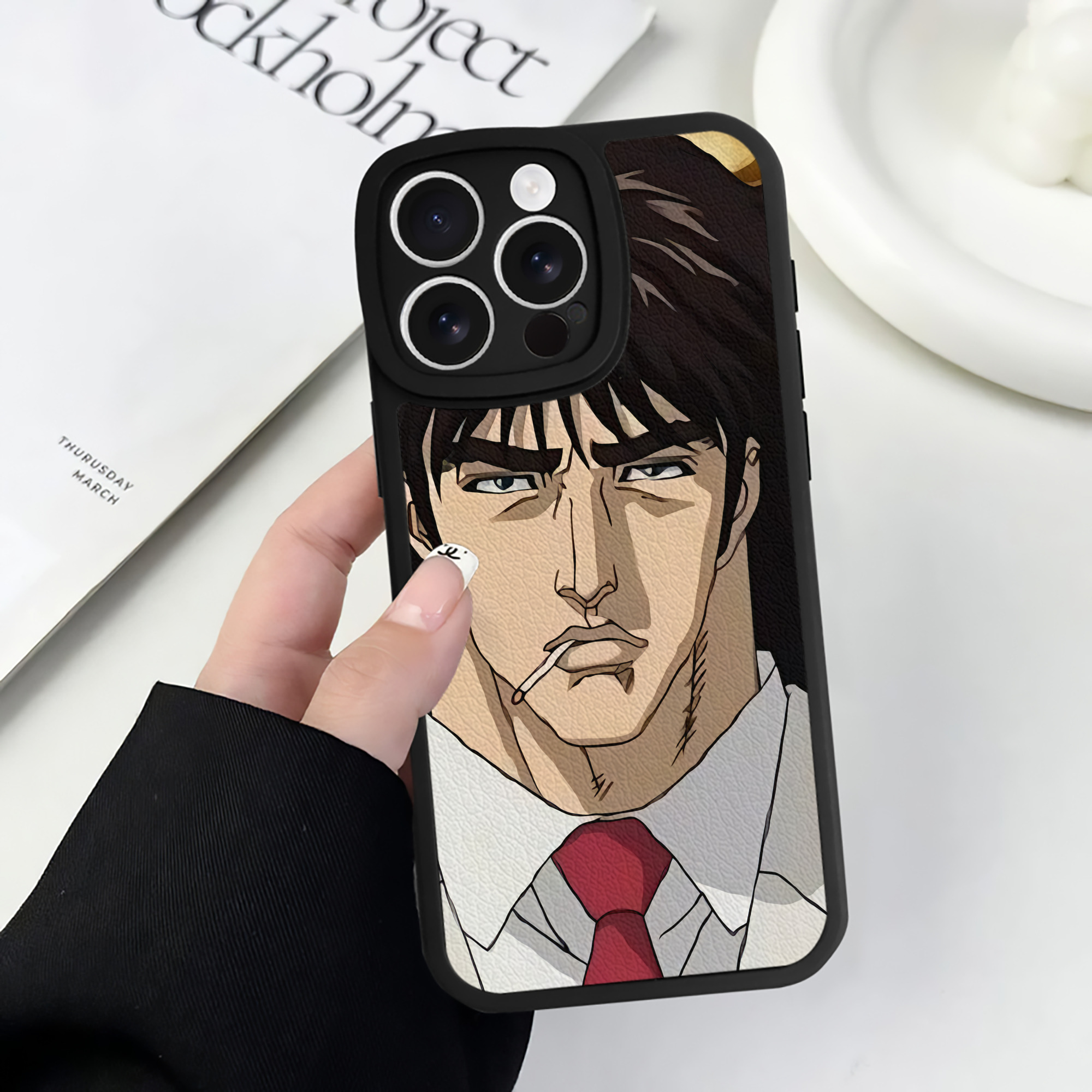 （画像用） 北斗の拳 Fist of the North Star 【iPhone 16シリーズ対応】シリコンスマホケース（レザー調） 材質：シリコン